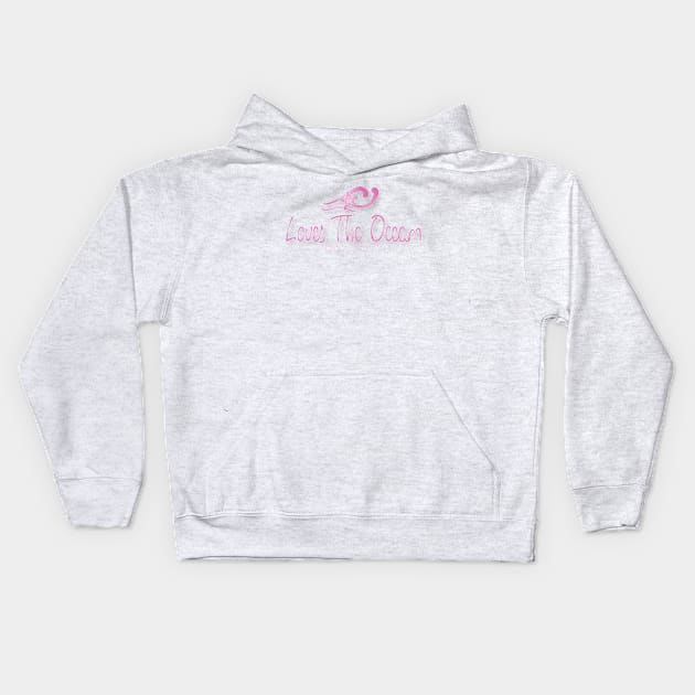 Loves The Ocean Pink Kids Hoodie by LOVES THE OCEAN 